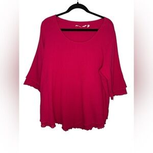 Soft Surroundings Siesta Key Layered Gauze Tunic Size XL Pink